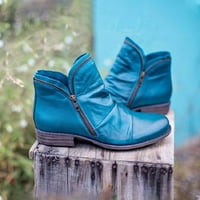 Crne čizme za gležnjeve za žene Dressy Cipes Flats Boots Cowboy Boots Boots Plave 41