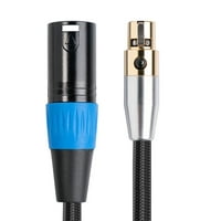 3-pinski mini XLR muški do XLR ženski adapter kabel uravnoteženi kabel za snimanje, zvučnike, radio statio, 1ft 0