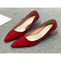 Gomelly ženske haljine cipele mačene pete udobne pumpe za prste crvene 11