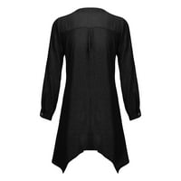 Ženske majice Pamuk V-izrez dugih rukava labave modne casual bluza majice za žene