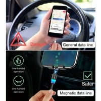Toyella Brzi punjenje podataka kablova magnetska tri u jednom plavom 1metar Android glava