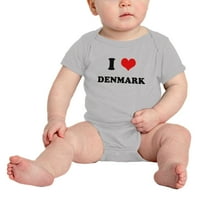 Heart Danska Ljubav Dank Funny Slatka dječja rumena odjeća za bebe