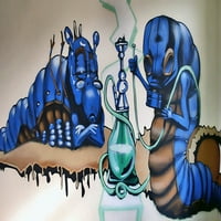 Alice in Wonderland Graffiti IV - platnena ili štampana zidna umjetnost