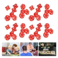 Poliedarski set kockica, lagani brojevi kockice za zabavu crveno