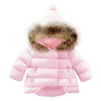 Kaput za jakne za maline toplo zanoseće pamučne jakne sa kapuljačom sa kapuljačom sa kaputicom za zgušnjavanje jakne kaput dugih rukava, ležerna vjetra ležerna za dječake i djevojke