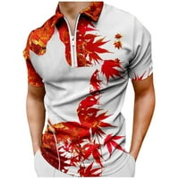 Muški muškarci Proljeće Ljetna bluza Zipper Cardigan majica kratkih rukava vrhovi L