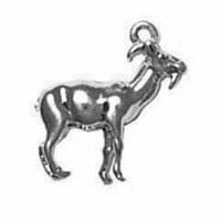 Sterling Silver 24 Unise bo lančani 3D stojeći sitna koza GOATEE i rogovi Privjesak ogrlicu