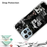 Torbica za crnu kolažu za iPhone pro max, estetski umjetnički dizajn uzorak TPU Shoot-otporna na poklopac