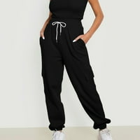Dianli ženske hlače visoki struk žene Jogging hlače Ležerne dukseve sa džepom elastične struke Lounge