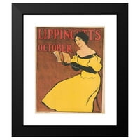 Joseph Gould Crni moderni uokvireni muzej umjetnički print pod nazivom - Lippincottov oktobar