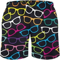 Muške naočale pop-art uzorak plivaju deblice Brze suha plaža hlače od ploče šorc kupaći kupališta sa mrežaste obloge i džepovima S-3XL
