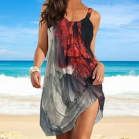Ženska haljina Ljetna plaža Spring Atmosferska ispis Labava haljina Swing Cover Up sandress casual buho