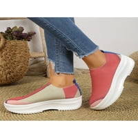 Ženske pješačke cipele platforme patike na tenisicama na čarapima ženske pukotine, ležerna cipela lagana ružičasta 8