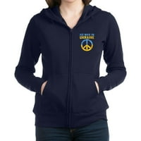 Cafepress - Nema rata u Ukrajini podržavaju američku dukseru SAD - ženski zip hoodie