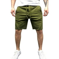 Muške hlače Ležerne prilike, Srednje strukske kratke hlače Čvrsto spajanje džepova za crtanje koljena, kratke ležerne hlače za muškarce