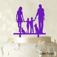 Porodični točki za torper personalizirana torta od silueta Topper opcija boja dostupna 6 - 8 široko