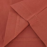 Cleariance Modne ženske ležerne hladno rame Kombinezon Solid suspender skakači širokim džepom noga na crvenim m