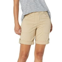 Pgeraug ženske hlače udobne kratke hlače izvlačenja elastičnih džepova za struku hlače na plaži za žene kaki l
