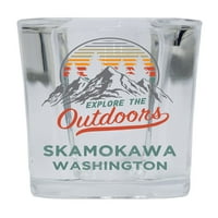 Skamokawa Washington Istražite na otvorenom SOUVENIR SQUARE BASE LIČNO STAKLO 4-pakovanje