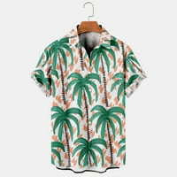 Leesechin muns vrhovi čišćenje muškaraca ljetni trendi havajski stil kratkih rukava majica