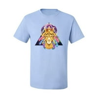LION Throne King Crown Ljubitelj životinja Muška grafička majica, svijetloplava, srednja