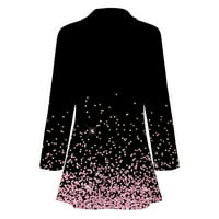 SNGXGN WOMENS metalik dugme Blezer jakna Otvorena prednja jakna za jaknu Blazers za žene, ružičaste, veličine m