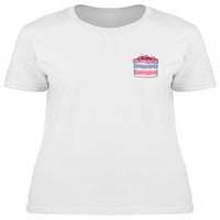 Slatka torta džep doodle majica - majica -image by shutterstock, ženska XX-velika