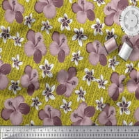 Soimoi Crepe svilena tkanina od lišća i ljiljan cvjetni dekorsko od tiskano dvorište široko