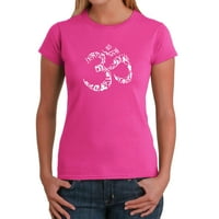 Majica za ženska riječ od pop umjetnosti - simbol OM-a iz joge Poses