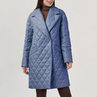 Ženski kaput jesen i zimski džepovi dugme dugi rukav prekrivani jakna kratki bubble s parkas kaput
