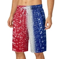 Baycosin plaže kratke hlače za muškarce ljetni dan neovisnosti plus veličine hlače džepne crtanje labave ležerne sportove rade ravno pet bodova hlače hlače