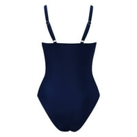 Leey-World Womens Bikini kupaće kupaće žene jedno kupaće kostimi za plivanje MESH ruched kupaći kostimi mornarice, s