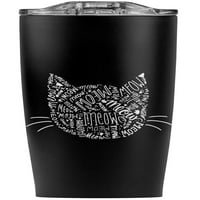 Meow Cat Kitten Kitty Silhouette od nehrđajućeg čelika OZ Travel Tumbler, vakuum izolirani i dvostruki