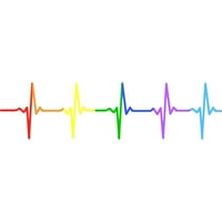 Gay Pride LGBT Rainbow Heartbeat muški bijeli grafički rezervoar Top - Dizajn od strane ljudi 2xl