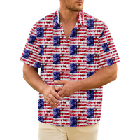 4. jula muška havajska majica USA Nacionalna zastava košulja kratkih rukava casual casual svakodnevno