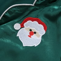 Yuanyu Kids Girl Boy Pajamas Outfits Dugi rukav Santa Claus Dugme-Down Spavaće odjeće Set Loungewear 2- Y