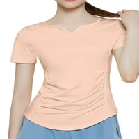 Sexy Dance Women V izrez T Majica Ljetne kratke rukave T-majice WorkOut Yoga Top Bespremljena boja bluza