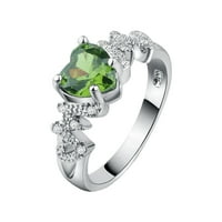 Yubnlvae Ring Women Angagement Diamond Wedding Ring Ornament breskve Srčani prsten Majčin dan Dijamantni