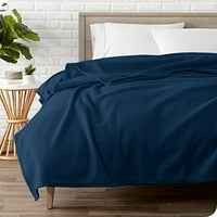 Polar Fleece pokrivač - Twin Twin XL pokrivač - tamno plava - toplo i ugodno - premium runo - pokrivač