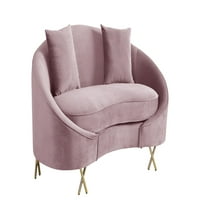 Glam Pink Velvet Sofa Set set Serpentine 679Pink Meridian Savremeni moderni