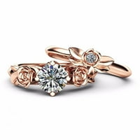 Nakit za čišćenje ispod $ Verpetridure Dame Creative Rose Flower Diamond Par prsten