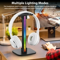 Eeeeit RGB slušalica za slušalice za slušalice za slušalice za slušalice za slušalice LED nosač, radne površine Gaming slušalice za igrač za igrač, crni