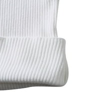 Avamo muns pulover džemper s visokim vratom dugih rukava, gornji odmor za odmor, casuse, jabinski čvrsti boja bijeli 2xl