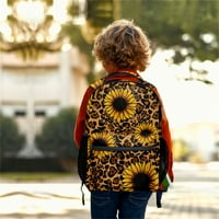 Suncokret Leopard Print školska torba Dječji ruksak za dječake Djevojke Osnovne knjige