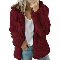 Zimski kaput za ženske dukseve Fleece jakna Sherpa obložena zimska topla dukserica Zip Up Outerwear Plus slow sa džepovima