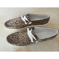 Ritualay Dame prozračne cipele za cipele Leopard Lace Up UP Comfort Cipele Radne vožnje Protuklizni