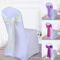 Hyda Elegantna stolica Back luk kravata FAU svilena i mrlja za vjenčanje za vjenčanje trake za trake za stolicu