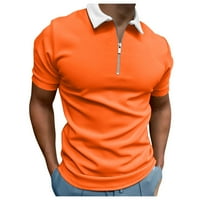 B91XZ majice za muškarce, Ležerne prilike Ležerne prilike Soild patentna košulja Okrenite bluzu za ovratnike