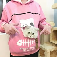 Ženska dukserica Torbe za haub za kapuljače nose mačku prozračnu bluzu pulover