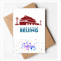 Tiananmen Gate Beijing Kina Dobrodošli natrag čestitke čestitke Koverte prazne